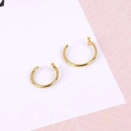 Retractable Stainless Steel Hoop Non Piercing Stainless Nose Ring-Lip Ring-Earrings